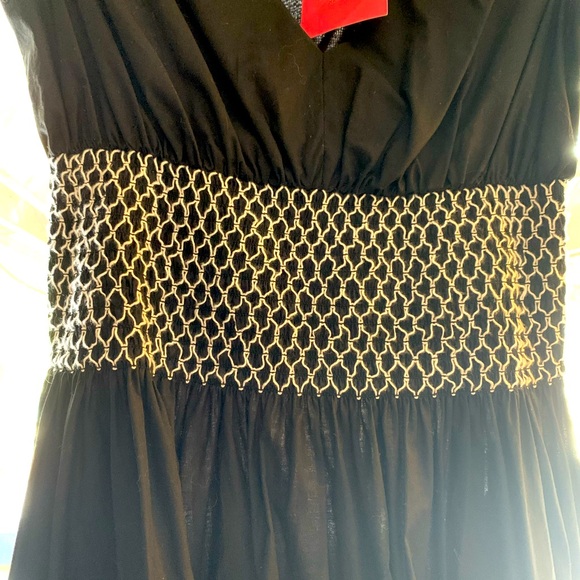 Kate Spade poplin v-neck sleeveless dress black white classic NWT women’… - Picture 12 of 13